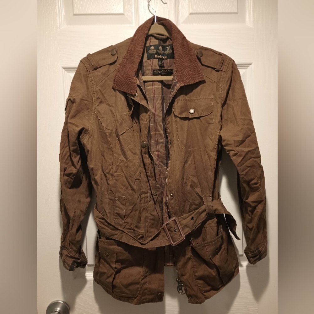 Women's Brown Jacket with Corduroy Collar